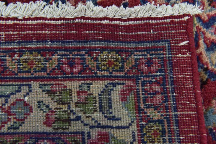 9' 9 x 12' 6 Hand Knotted Mashad Persian Wool Rug