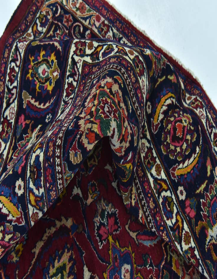 Detail image of 9' 9 x 12' 7  Hand Knotted Mashad Persian Wool Rug