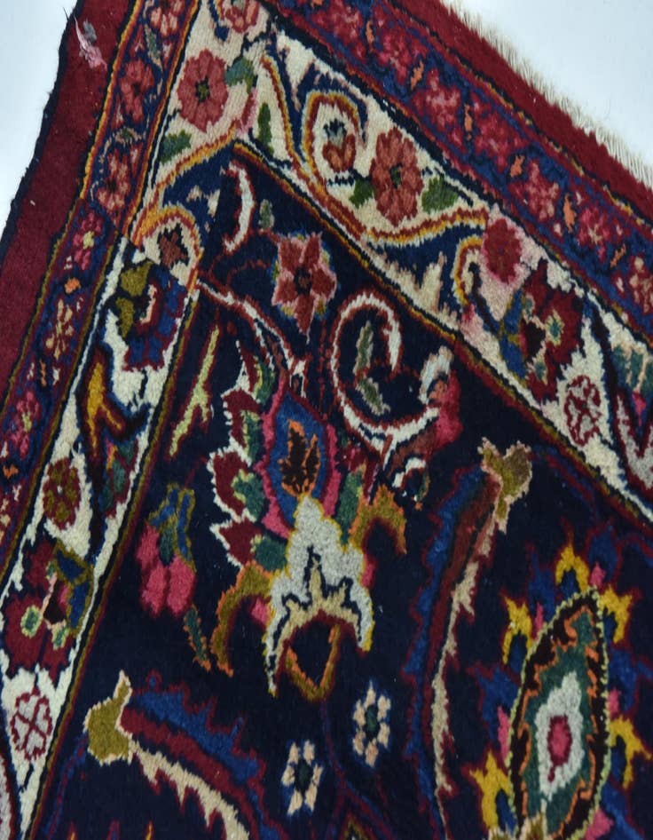 Detail image of 9' 9 x 12' 7  Hand Knotted Mashad Persian Wool Rug