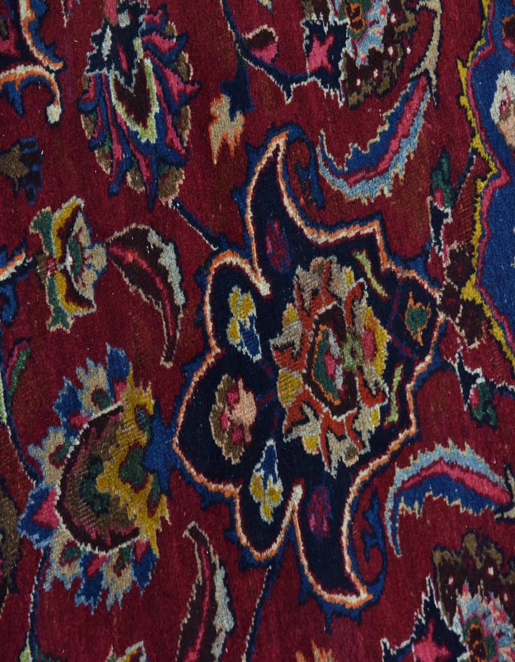 Detail image of 9' 9 x 12' 7  Hand Knotted Mashad Persian Wool Rug
