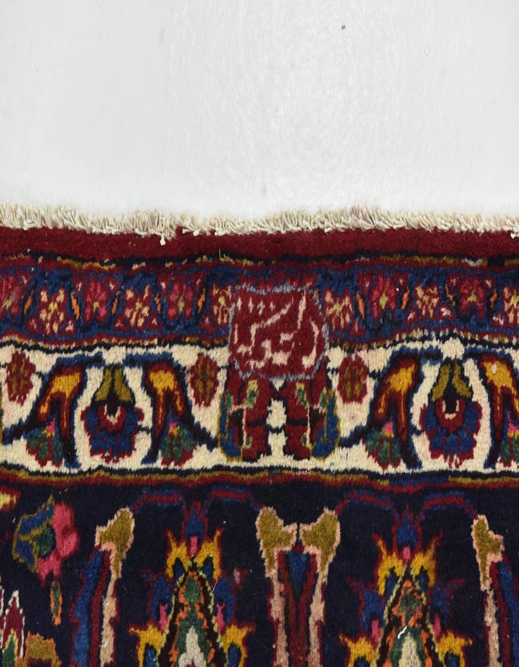 Detail image of 9' 9 x 12' 7  Hand Knotted Mashad Persian Wool Rug