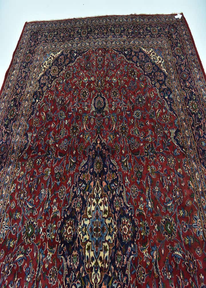 9' 8 x 12' 8 Hand Knotted Mashad Persian Wool Rug
