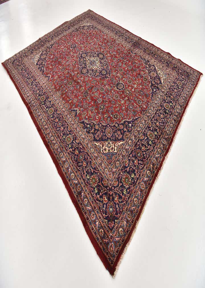 9' 8 x 12' 8 Hand Knotted Mashad Persian Wool Rug