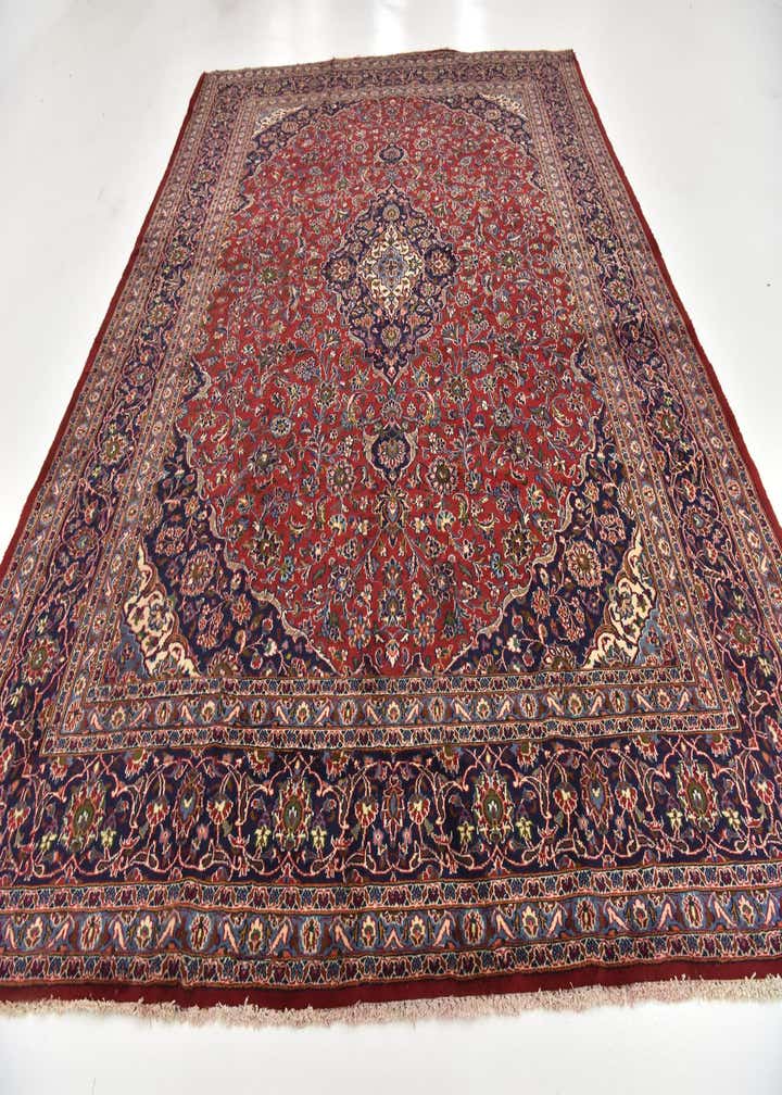 9' 8 x 12' 8 Hand Knotted Mashad Persian Wool Rug