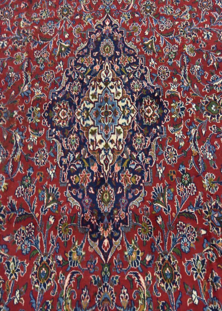 9' 8 x 12' 8 Hand Knotted Mashad Persian Wool Rug