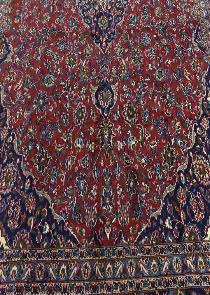 9' 8 x 12' 8 Hand Knotted Mashad Persian Wool Rug