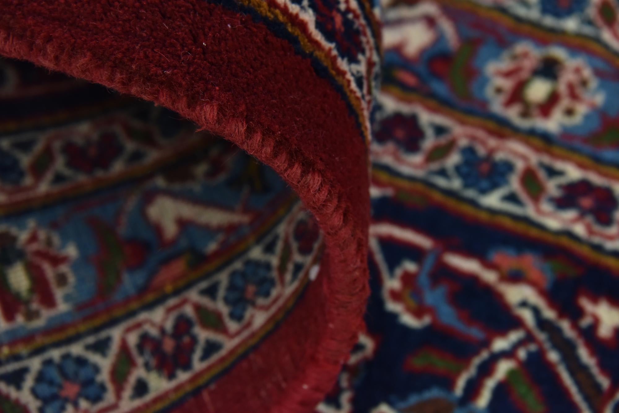 9' 8 x 12' 8 Hand Knotted Mashad Persian Wool Rug
