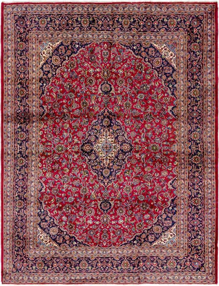 9' 8 x 12' 8 Hand Knotted Mashad Persian Wool Rug