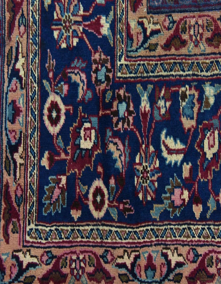 Detail image of 9' 8 x 12' 6  Hand Knotted Mashad Persian Wool Rug