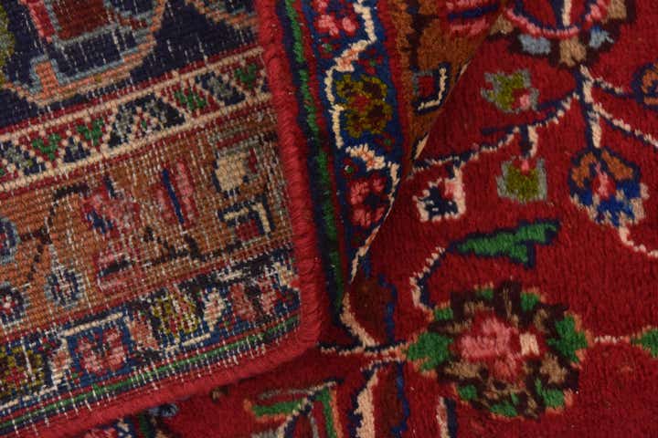 9' 8 x 12' 5 Hand Knotted Mashad Persian Wool Rug