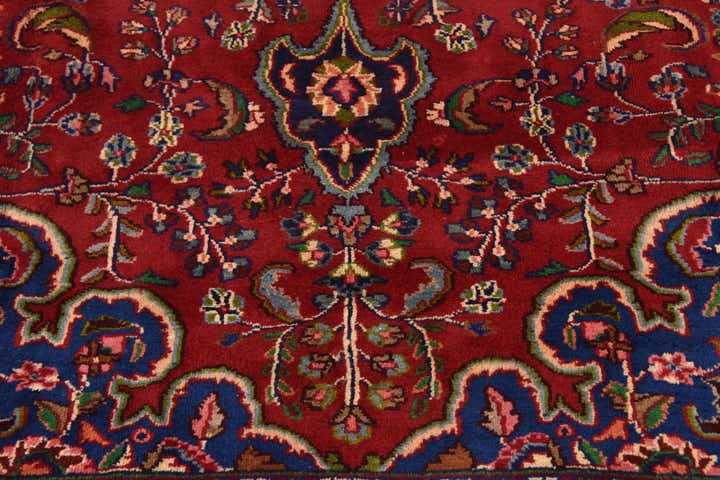 9' 8 x 12' 5 Hand Knotted Mashad Persian Wool Rug