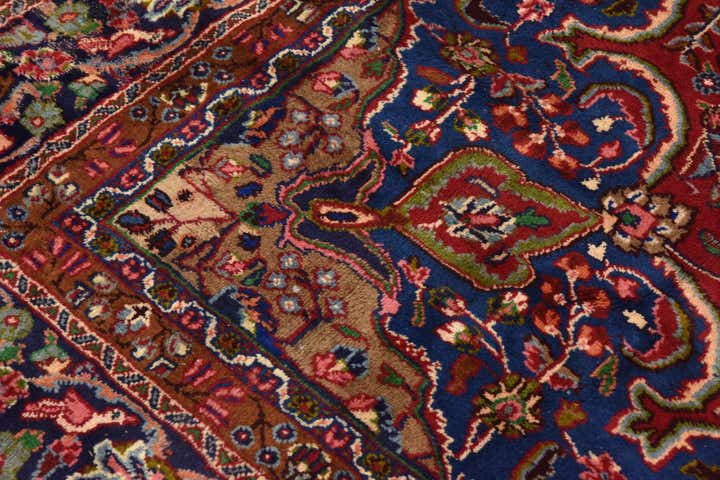 9' 8 x 12' 5 Hand Knotted Mashad Persian Wool Rug