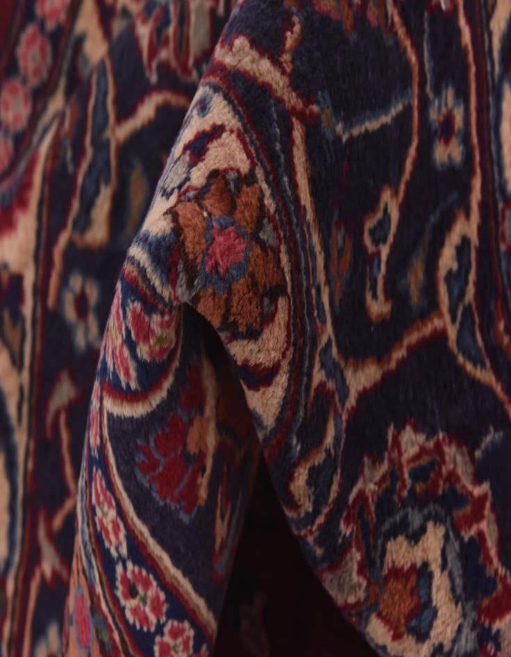 Detail image of 9' 7 x 13'  Hand Knotted Mashad Persian Wool Rug