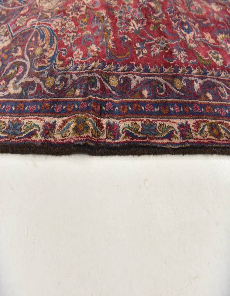 Detail image of 7' 6 x 10' 4 Hand Knotted Mashad Persian Wool Rug