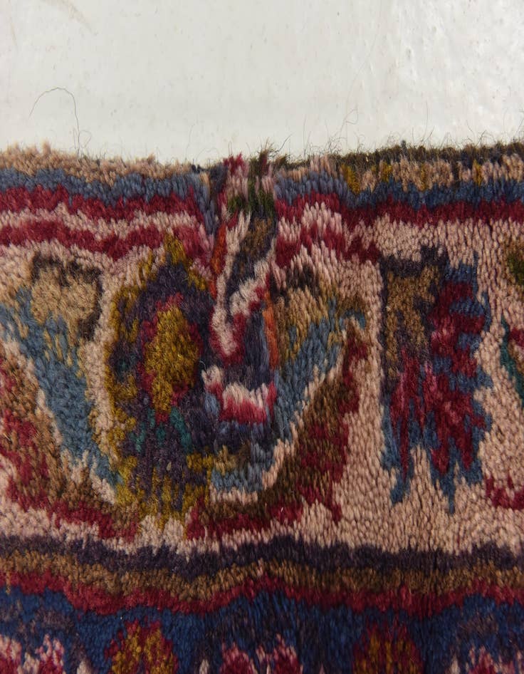 Detail image of 7' 6 x 10' 4 Hand Knotted Mashad Persian Wool Rug