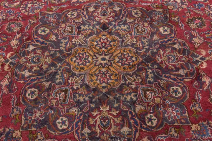 7' 6 x 10' 4 Hand Knotted Mashad Persian Wool Rug
