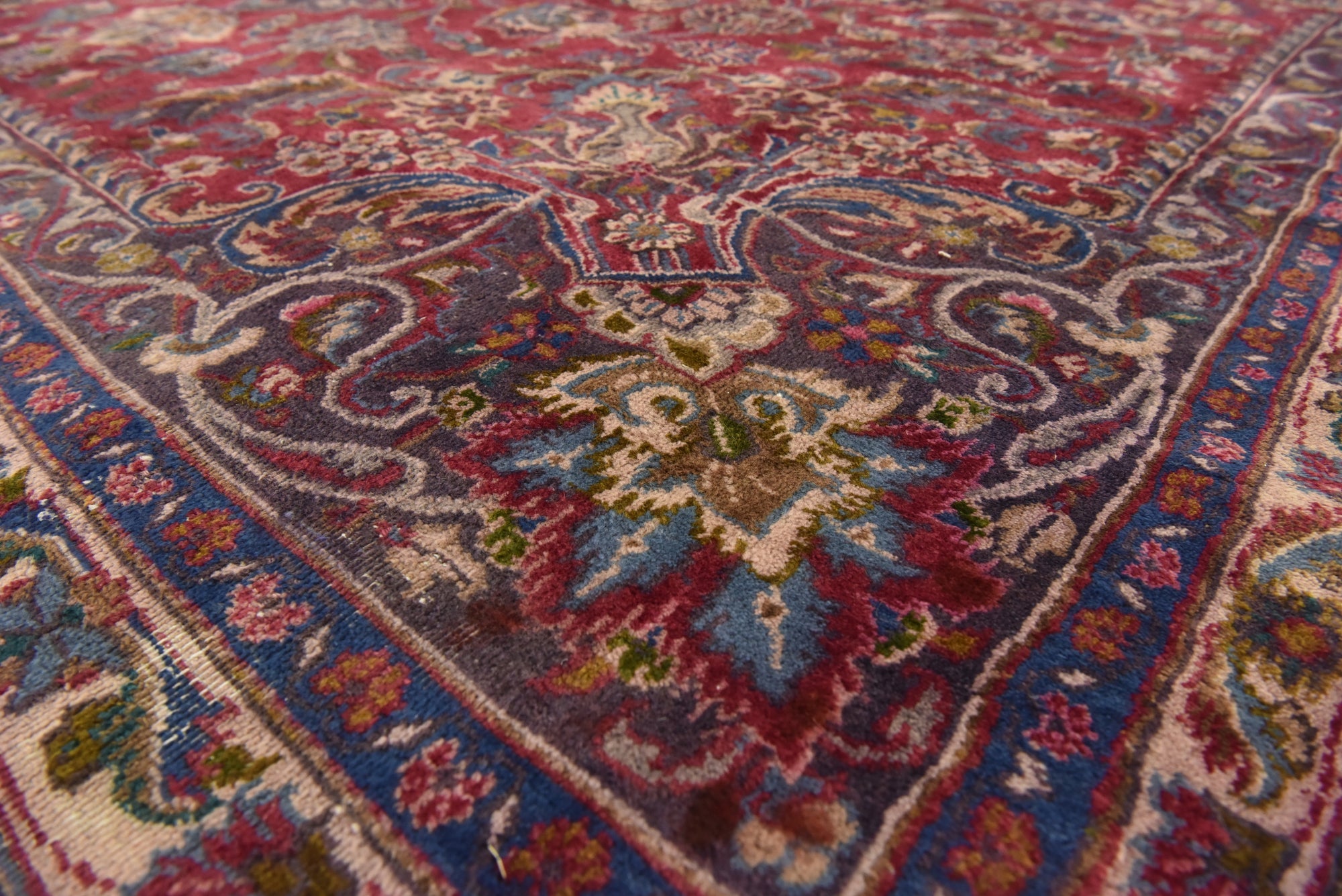 7' 6 x 10' 4 Hand Knotted Mashad Persian Wool Rug