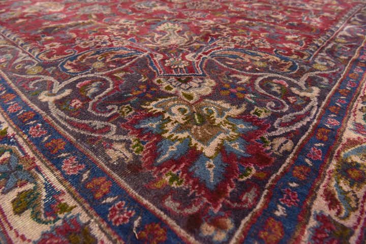 7' 6 x 10' 4 Hand Knotted Mashad Persian Wool Rug