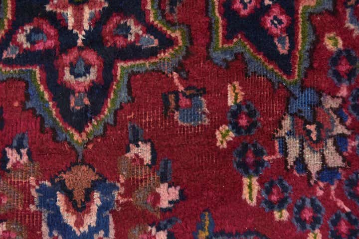 9' 8 x 12' 8 Hand Knotted Mashad Persian Wool Rug