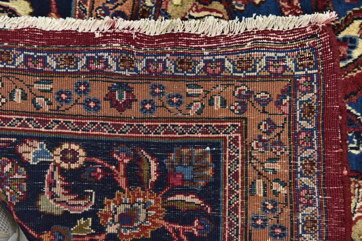 9' 7 x 12' 2 Hand Knotted Mashad Persian Wool Rug