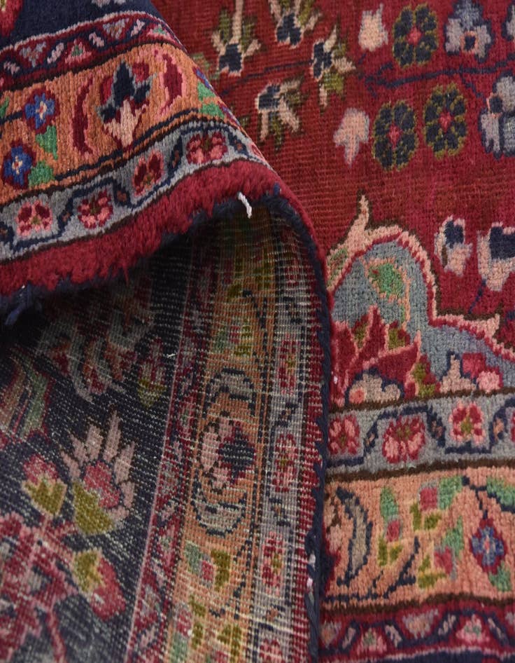 Detail image of 9' 8 x 12' 8  Hand Knotted Mashad Persian Wool Rug
