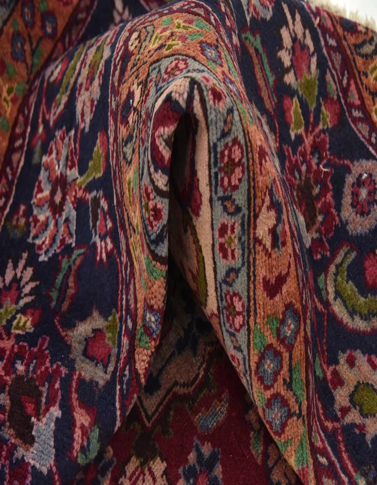 Detail image of 9' 8 x 12' 8  Hand Knotted Mashad Persian Wool Rug