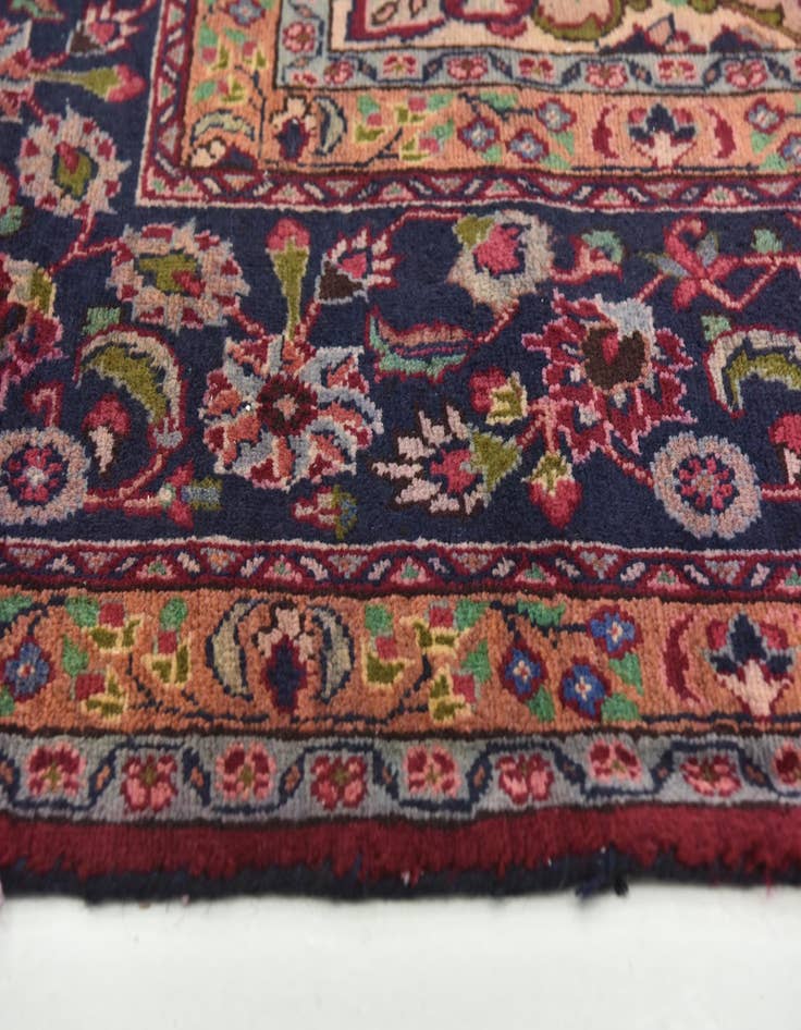 Detail image of 9' 8 x 12' 8  Hand Knotted Mashad Persian Wool Rug