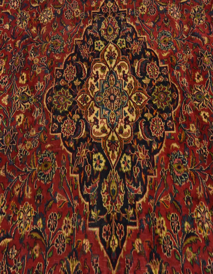 Detail image of 9' 6 x 13' 4 Hand Knotted Mashad Persian Wool Rug