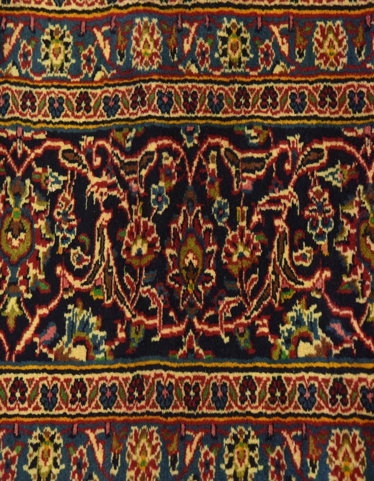 Detail image of 9' 6 x 13' 4 Hand Knotted Mashad Persian Wool Rug
