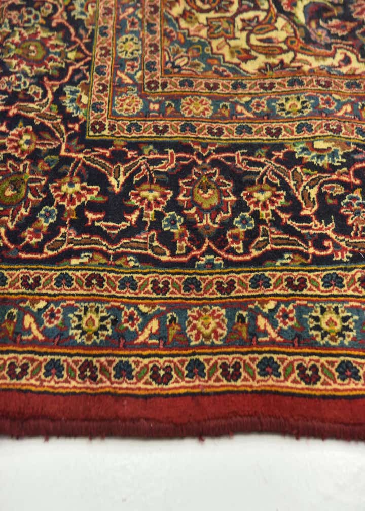 9' 6 x 13' 4 Hand Knotted Mashad Persian Wool Rug