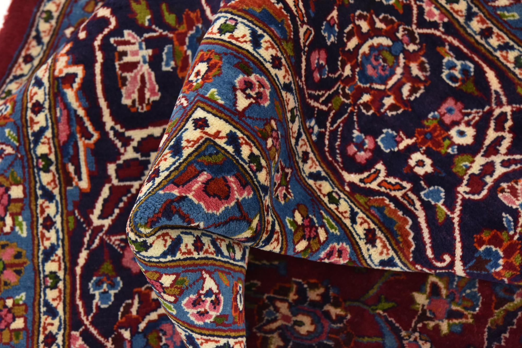 9' 7 x 13' 4 Hand Knotted Mashad Persian Wool Rug