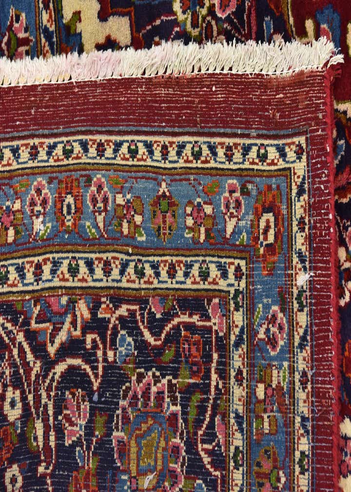 9' 7 x 13' 4 Hand Knotted Mashad Persian Wool Rug