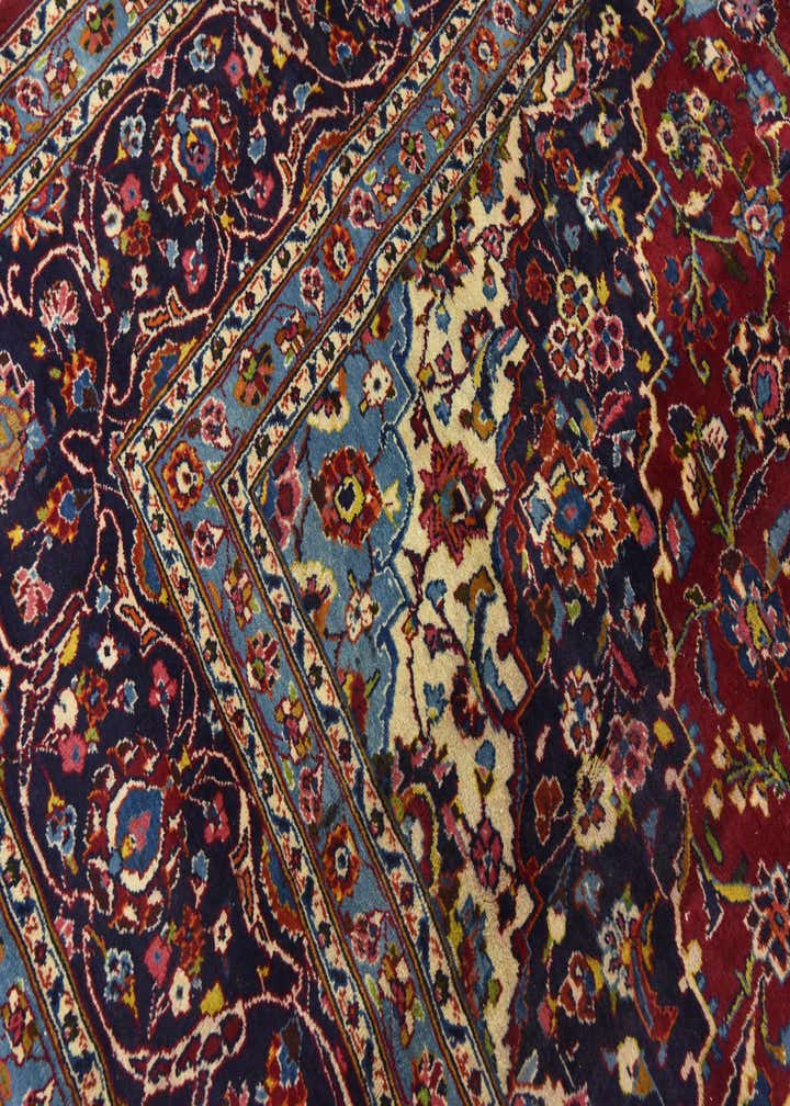 9' 7 x 13' 4 Hand Knotted Mashad Persian Wool Rug
