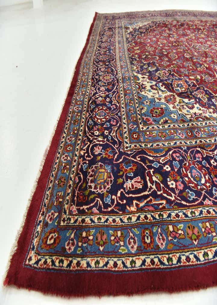 9' 7 x 13' 4 Hand Knotted Mashad Persian Wool Rug
