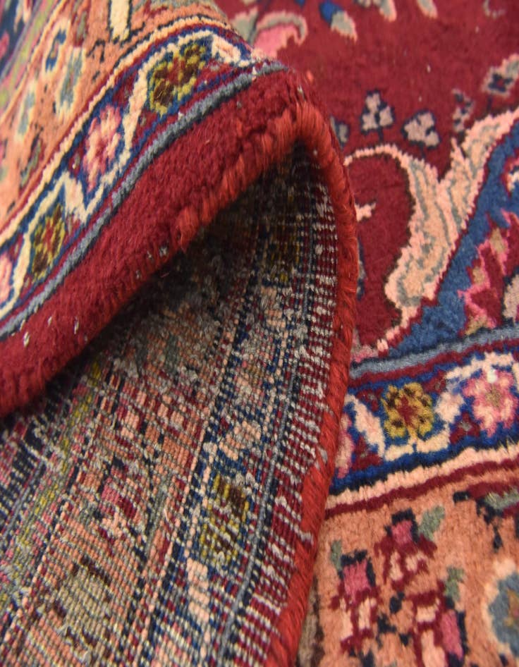 Detail image of 9' 9 x 13'  Hand Knotted Mashad Persian Wool Rug