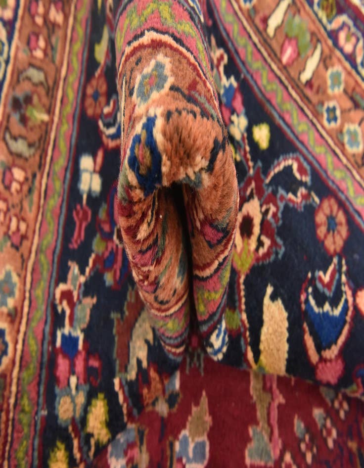 Detail image of 9' 9 x 13'  Hand Knotted Mashad Persian Wool Rug