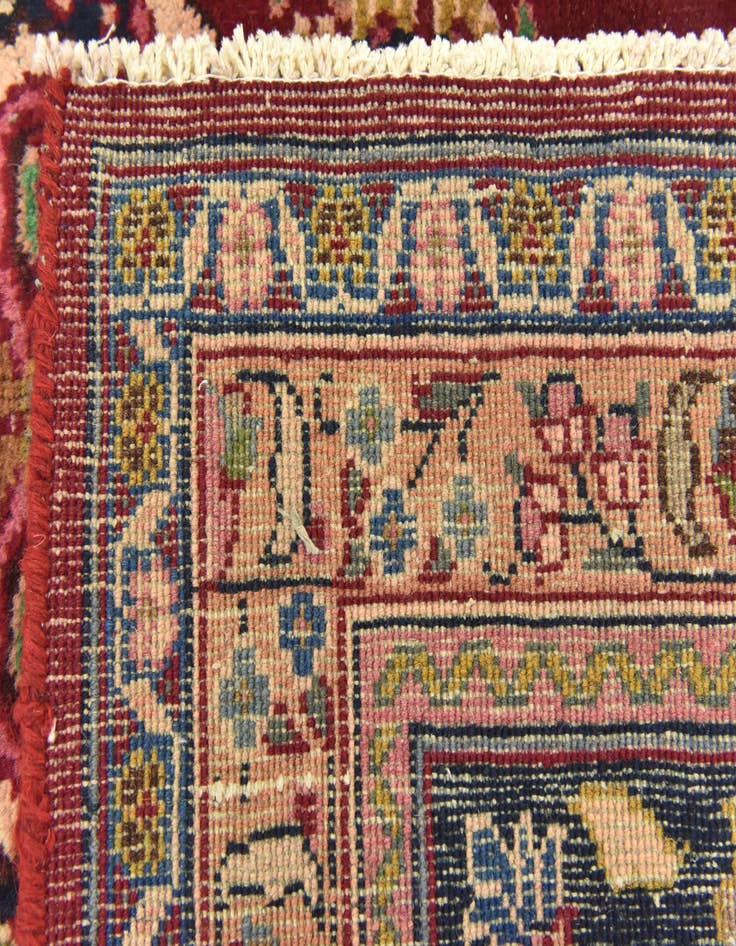 Detail image of 9' 9 x 13'  Hand Knotted Mashad Persian Wool Rug