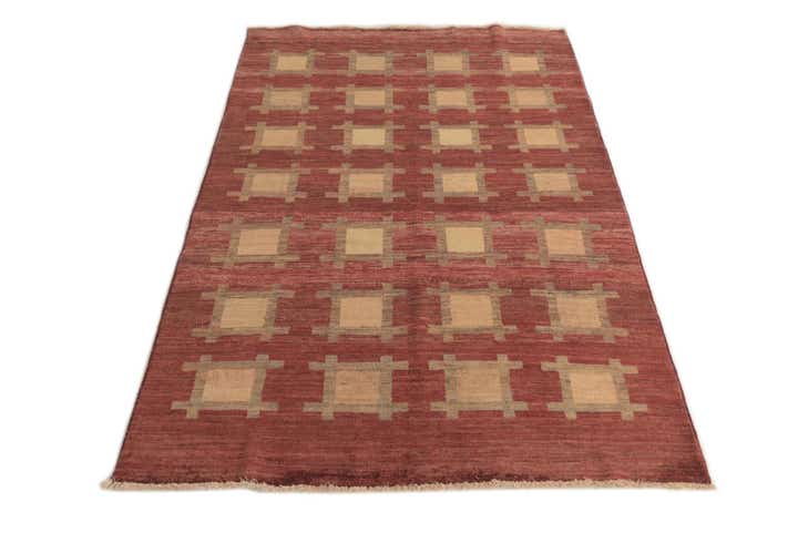 120cm x 185cm Handgeknüpft Modern Dreifarbig Teppich