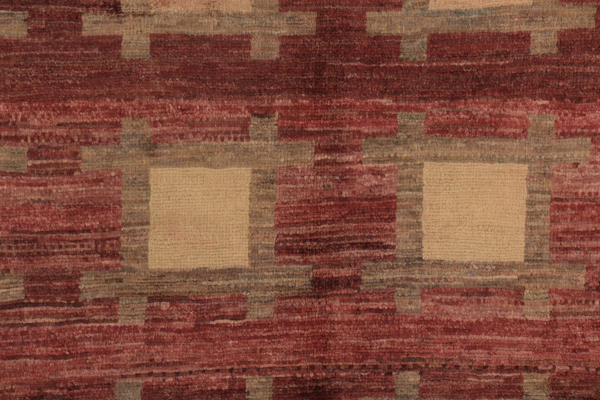 4' x 6' Hand Knotted Modern Tri-Color Rug