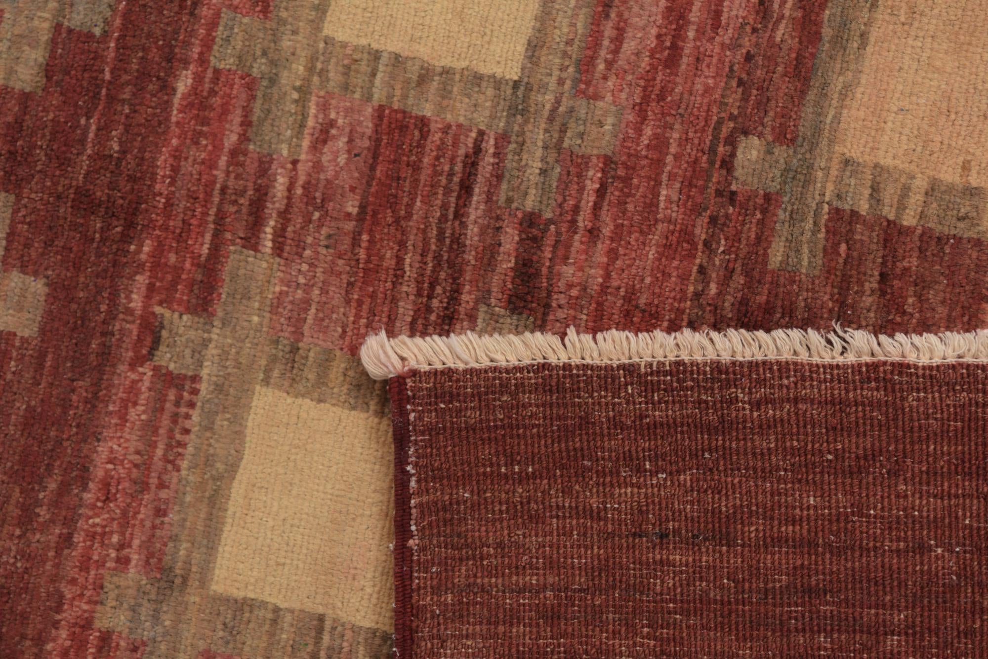 4' x 6' Hand Knotted Modern Tri-Color Rug