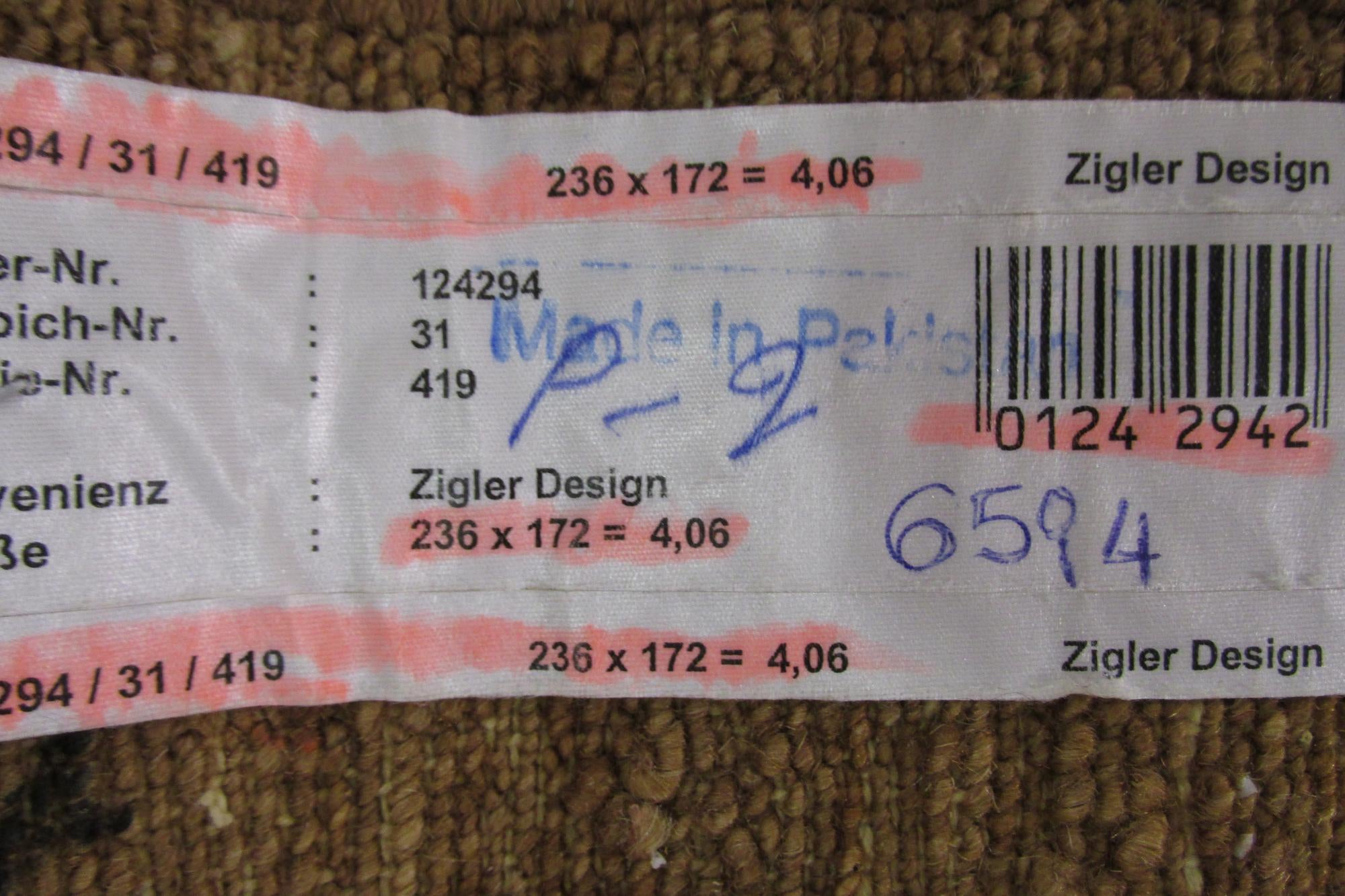 5' 8 x 7' 9 Hand Knotted Modern Ziegler Oriental Rug