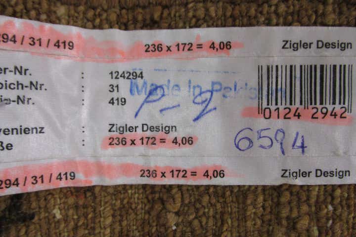 5' 8 x 7' 9 Hand Knotted Modern Ziegler Oriental Rug