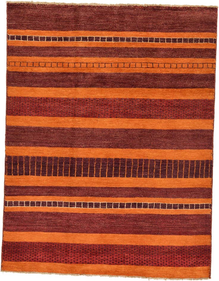 Detail image of 4' x 5' 10 Hand Knotted Modern Ziegler Rug