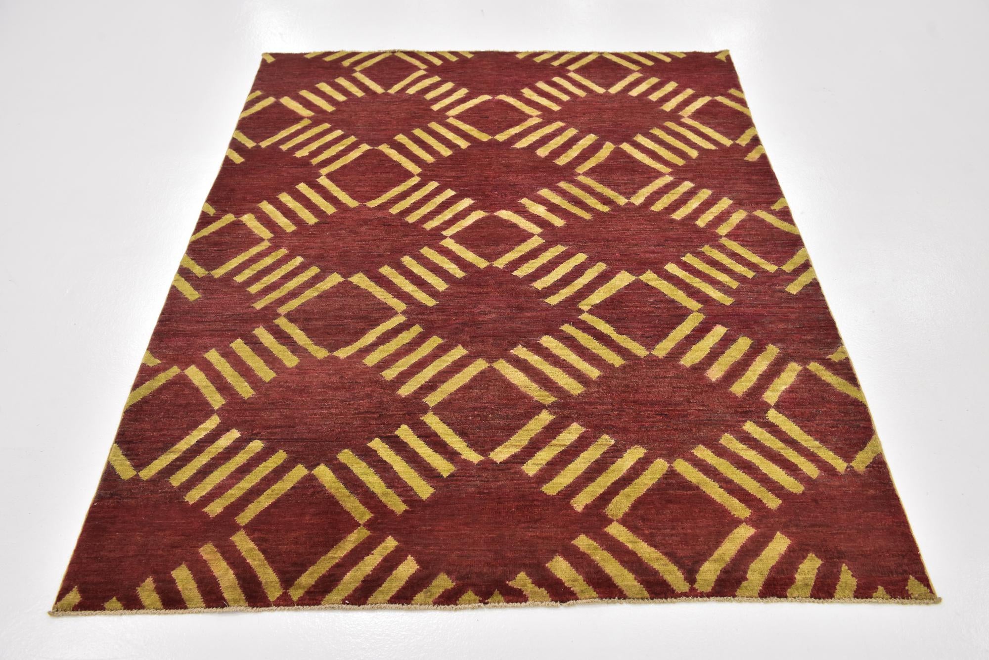 5' x 6' 5 Hand Knotted Modern Ziegler Rug