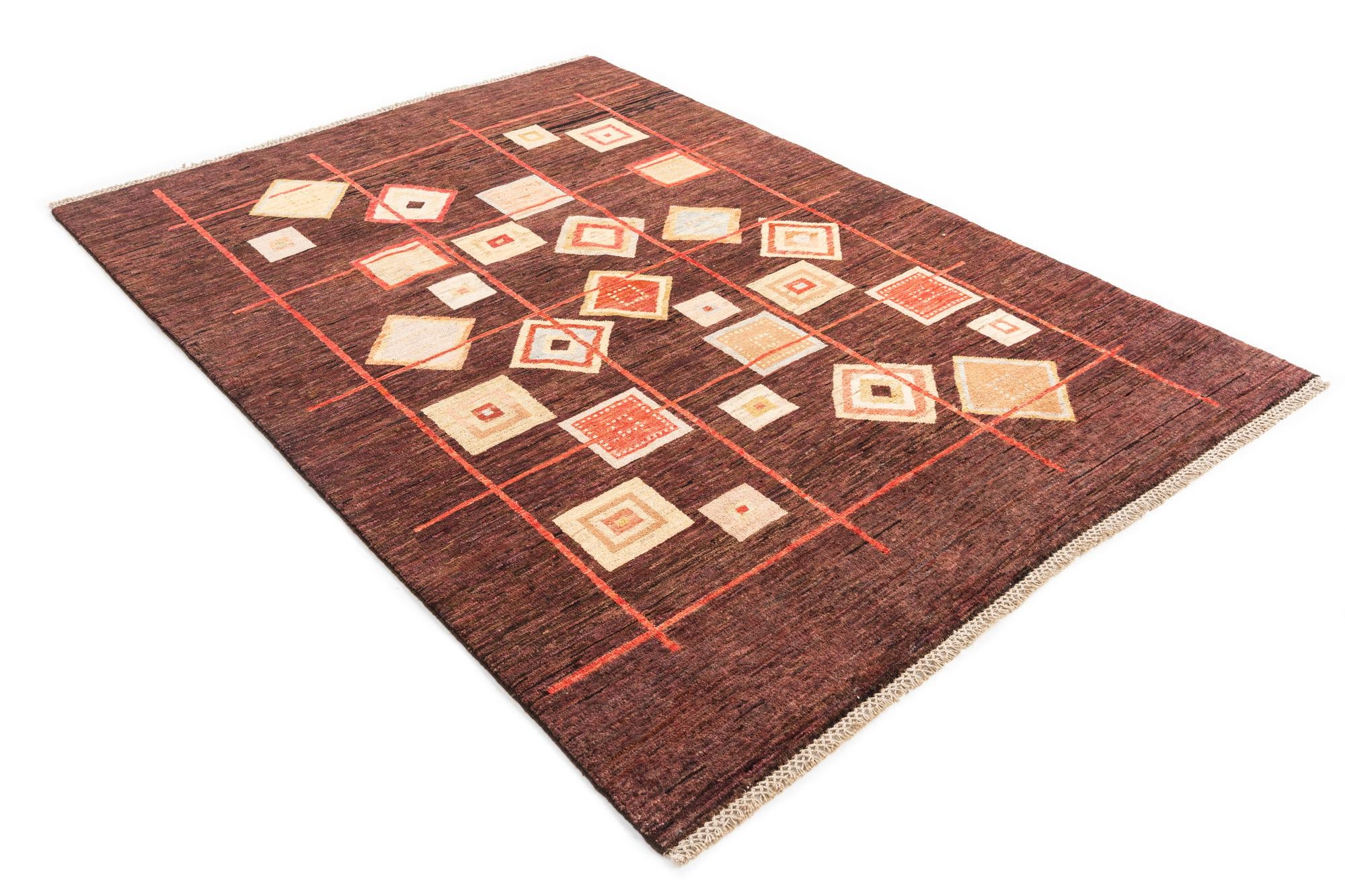 5' 1 x 7' 3 Hand Knotted Modern Ziegler Wool Rug