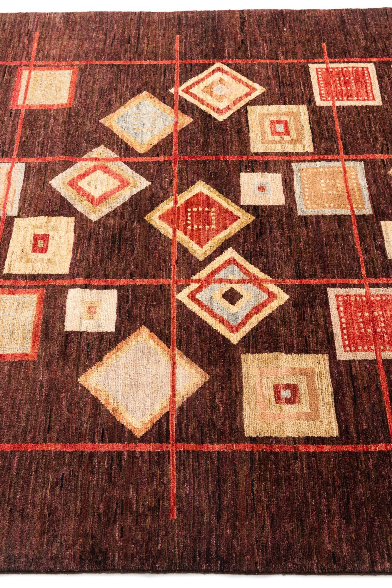 5' 1 x 7' 3 Hand Knotted Modern Ziegler Wool Rug
