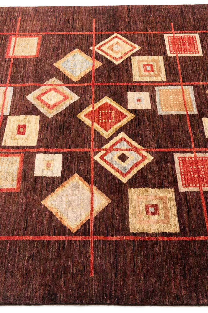 5' 1 x 7' 3 Hand Knotted Modern Ziegler Wool Rug