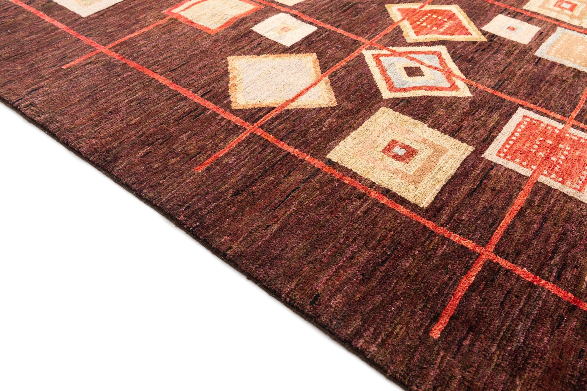 5' 1 x 7' 3 Hand Knotted Modern Ziegler Wool Rug