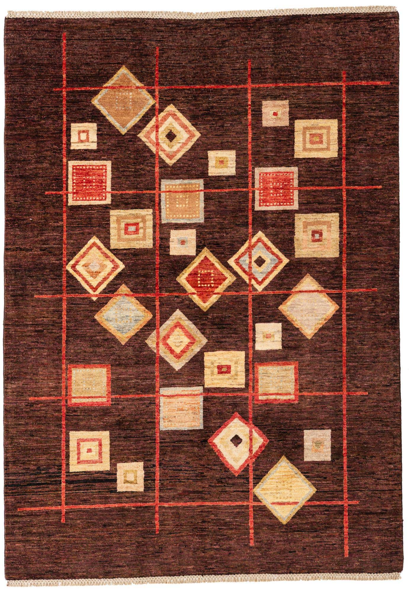 5' 1 x 7' 3 Hand Knotted Modern Ziegler Wool Rug