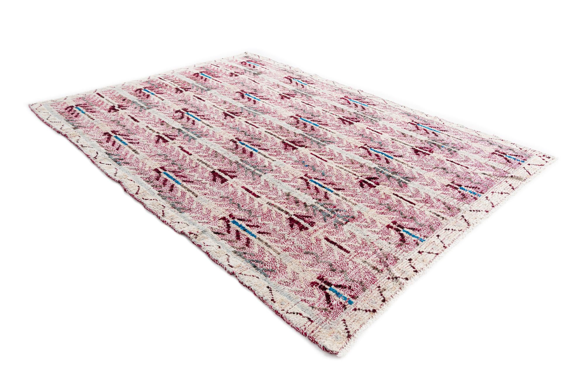 5' 7 x 8' Hand Knotted Modern Ziegler Wool Rug